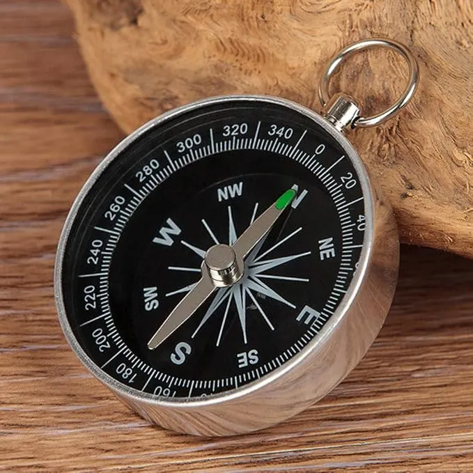 3 Pack Compass Hiking Survival Aluminum Alloy G44 Lightweight Keychain Portable Mini Outdoor Camping Wild Navigation Instrument Pocket Pointing Guide Tool Emergency Travel Kids