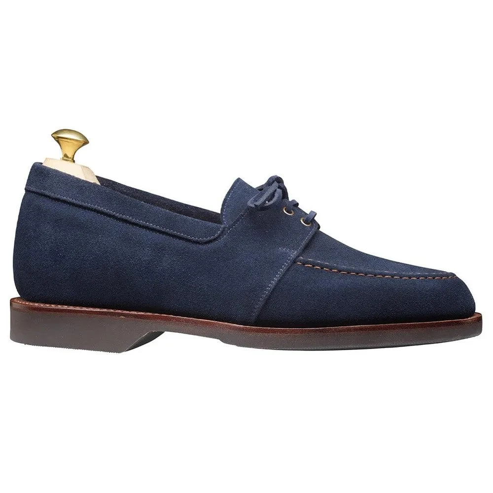6 CM / 2.36 Inches CMR CHAMARIPA Handcrafted Blue Suede Men's Loafer Shoes