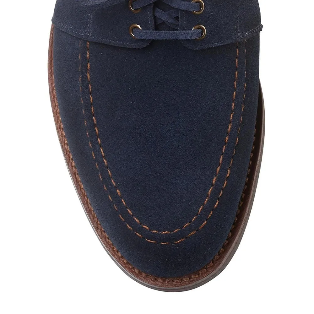 6 CM / 2.36 Inches CMR CHAMARIPA Handcrafted Blue Suede Men's Loafer Shoes