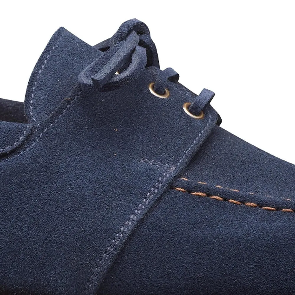 6 CM / 2.36 Inches CMR CHAMARIPA Handcrafted Blue Suede Men's Loafer Shoes