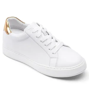 7 CM / 2.76 Inches CMR CHAMARIPA Handcrafted Men's Elevator Shoes - White Leather Casual Shoes