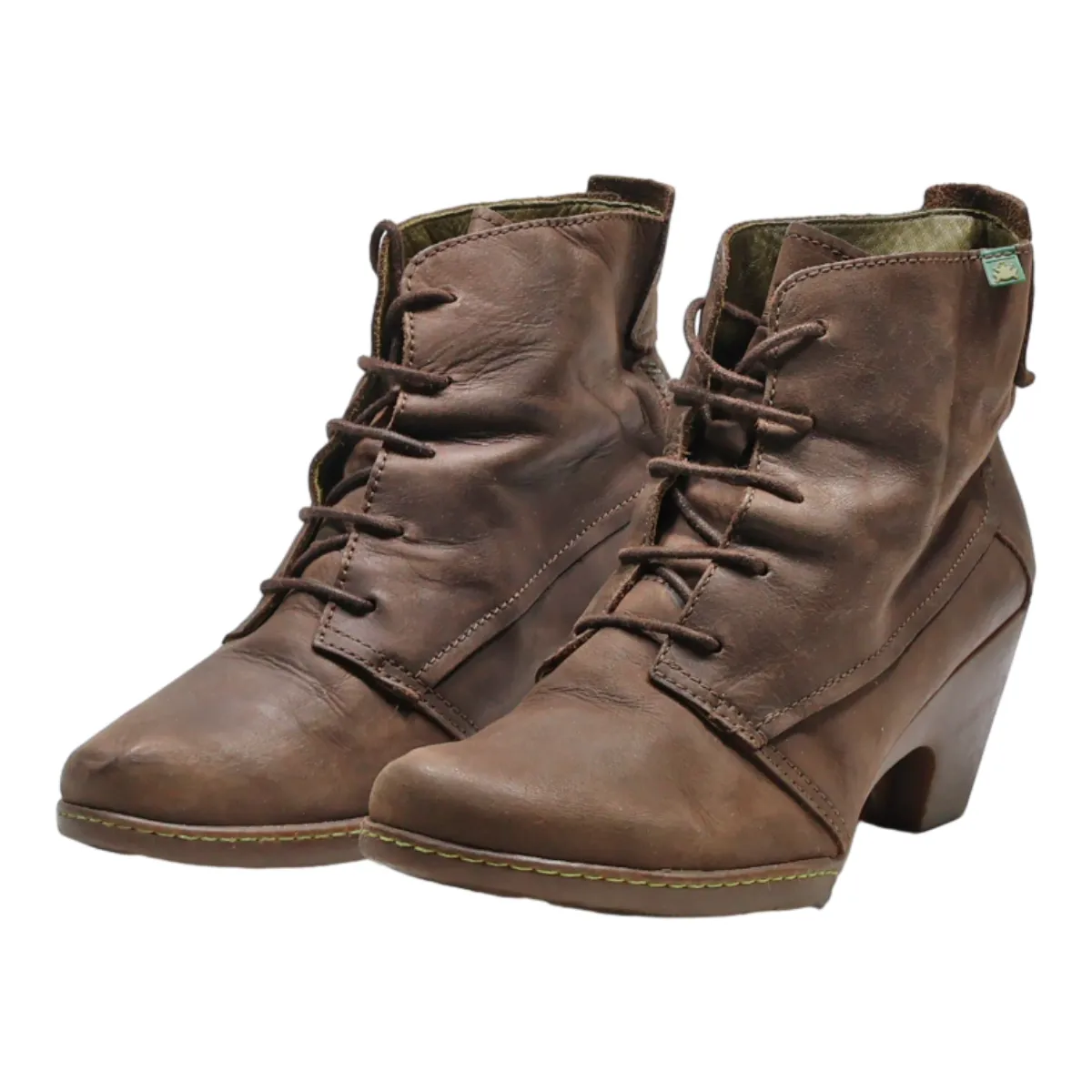 Ankle Boots Brown Leather Womens UK 6
