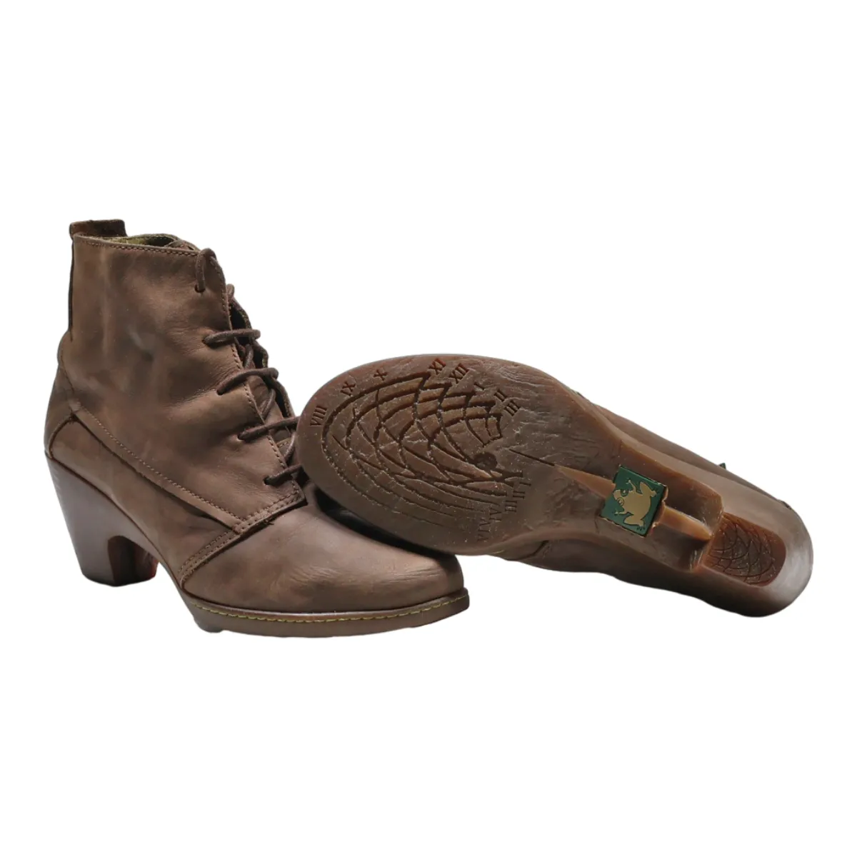 Ankle Boots Brown Leather Womens UK 6