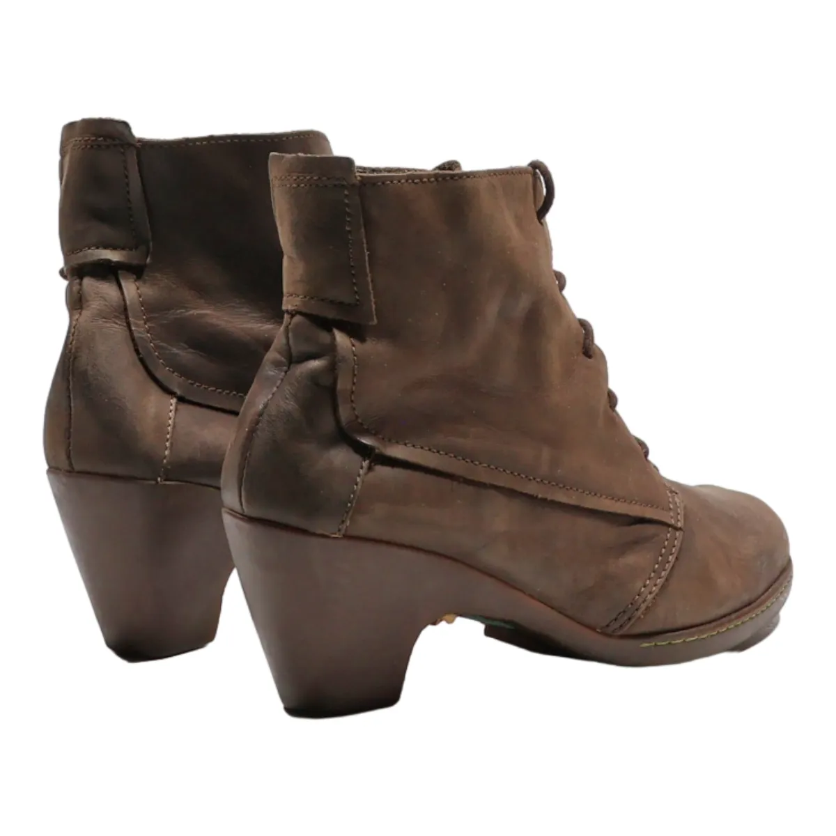 Ankle Boots Brown Leather Womens UK 6