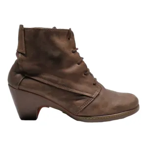 Ankle Boots Brown Leather Womens UK 6