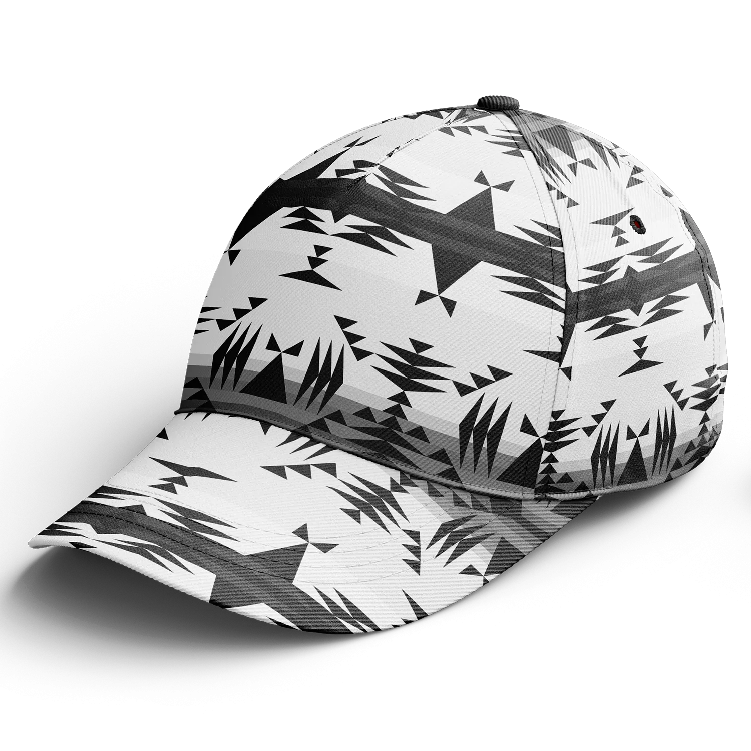 Between the Mountains White and Black Snapback Hat