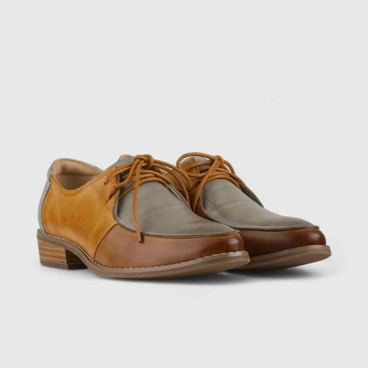 Bulbul Leather Oxford Tan/Grey 70618-9