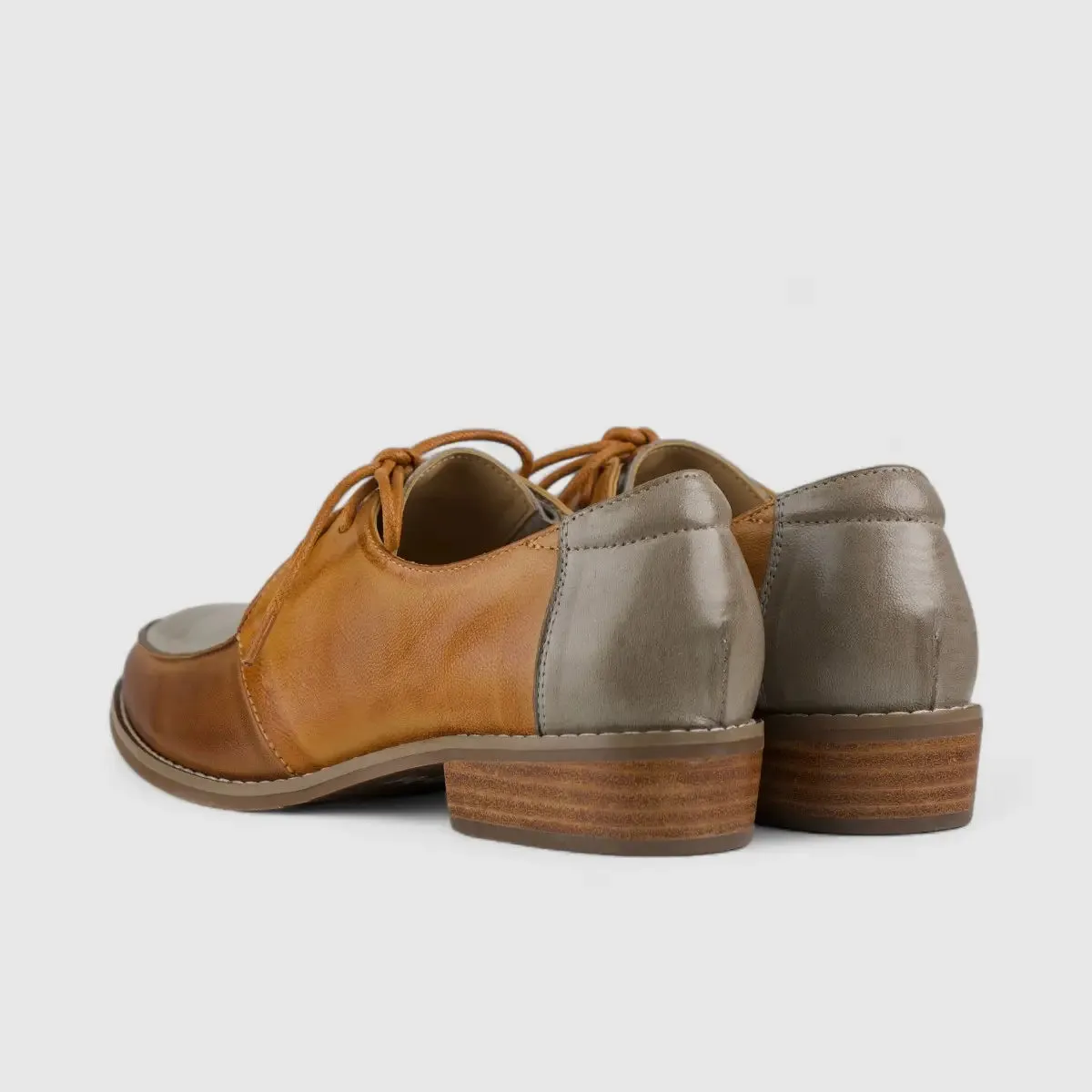 Bulbul Leather Oxford Tan/Grey 70618-9