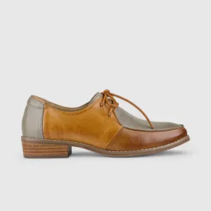 Bulbul Leather Oxford Tan/Grey 70618-9