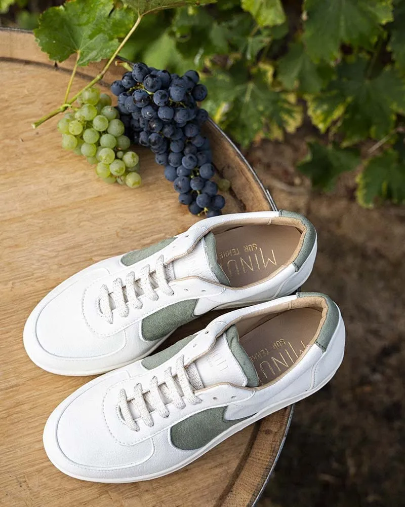 Cepage Grape Leather Unisex Vegan Sneakers | Chardonnay