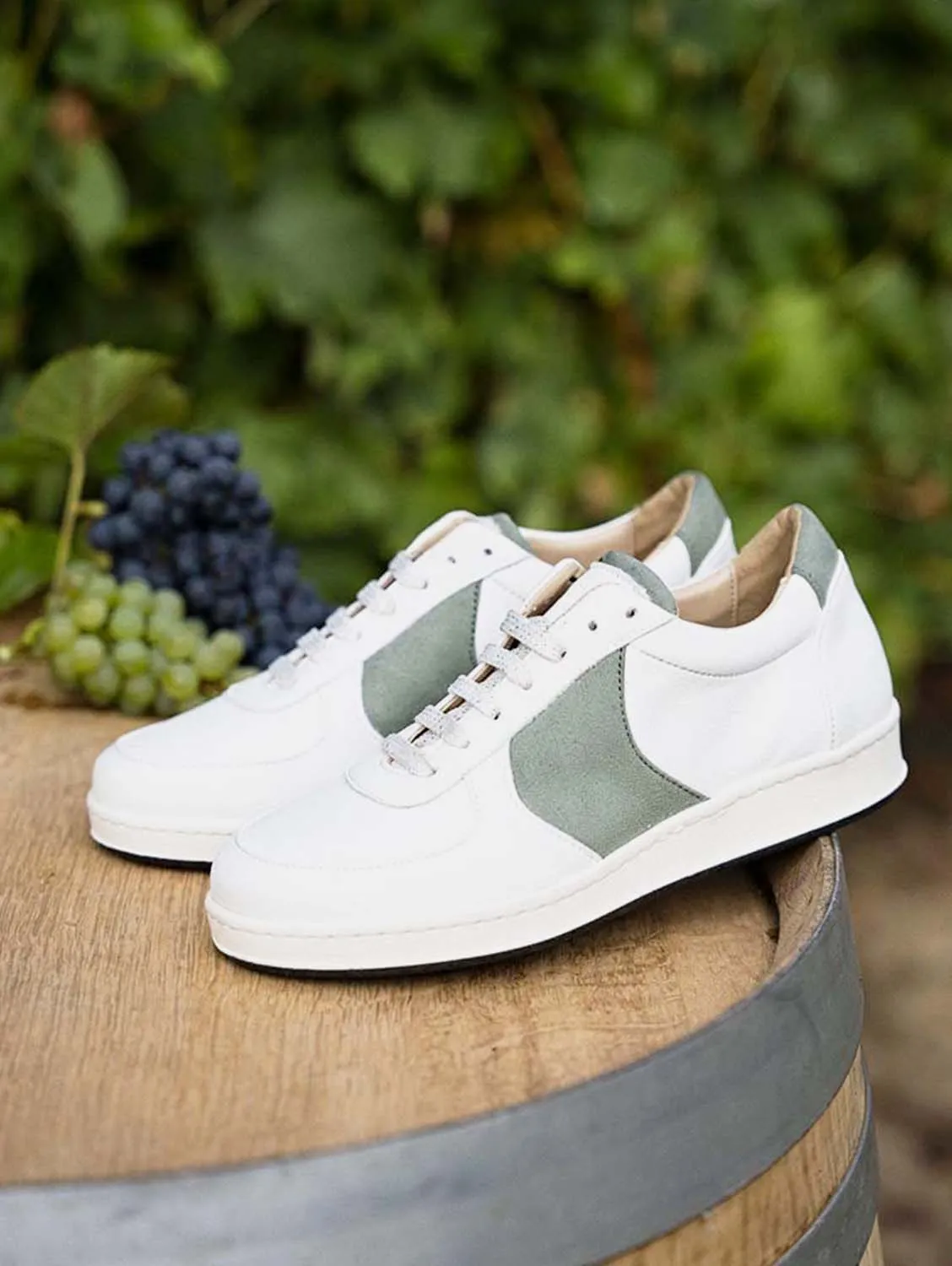 Cepage Grape Leather Unisex Vegan Sneakers | Chardonnay