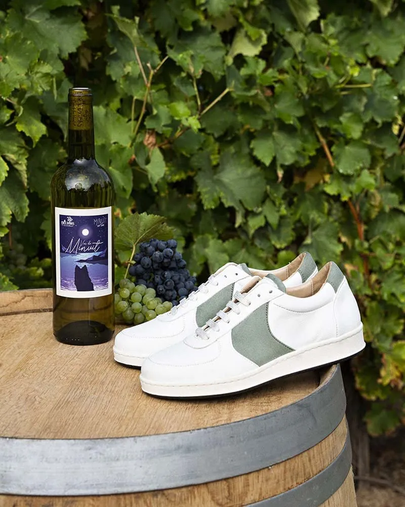 Cepage Grape Leather Unisex Vegan Sneakers | Chardonnay