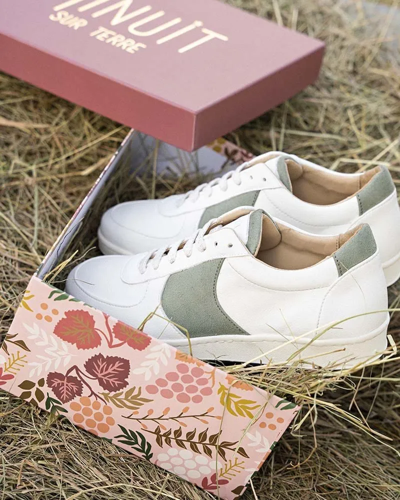 Cepage Grape Leather Unisex Vegan Sneakers | Chardonnay