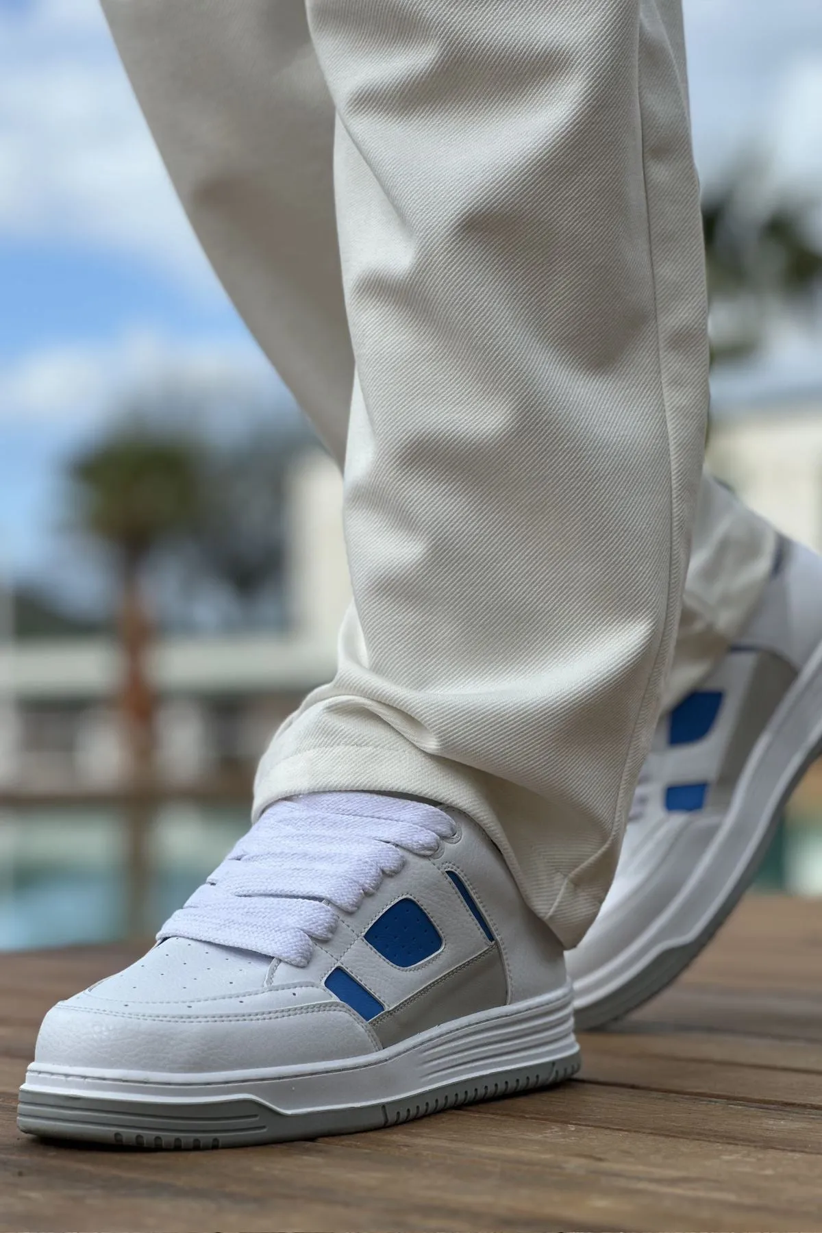 CH2410 CBT Avax Men's Sports Shoes WHITE/BLUE