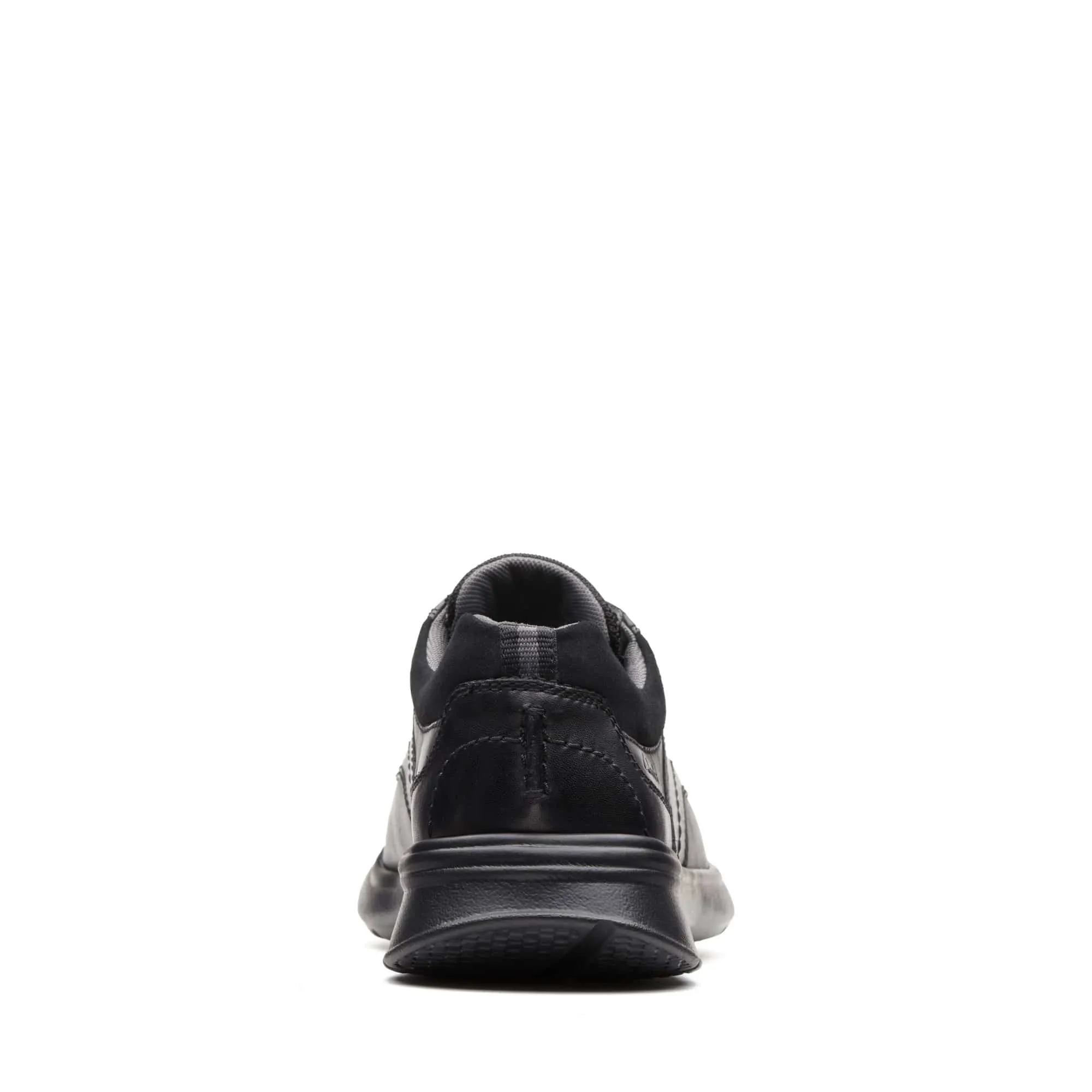 Clarks Men's Cotrell Edge Lace Up Shoes- Black Smooth