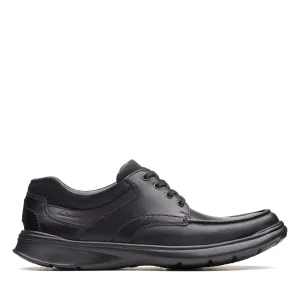 Clarks Men's Cotrell Edge Lace Up Shoes- Black Smooth