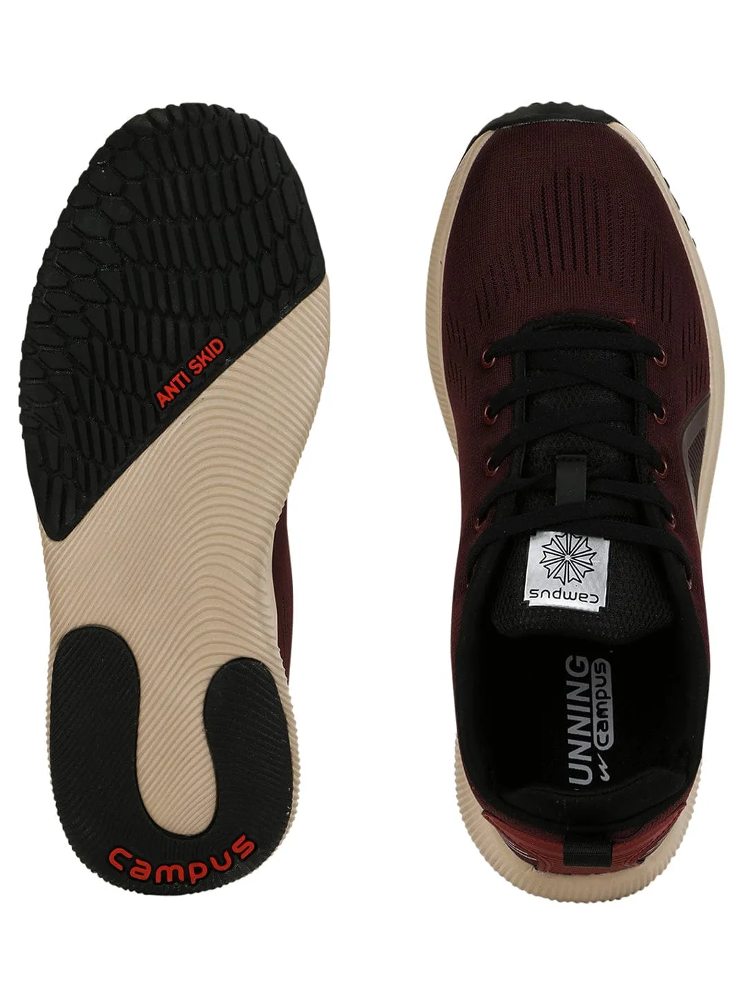 COSMOS Red Men's Running Shoes