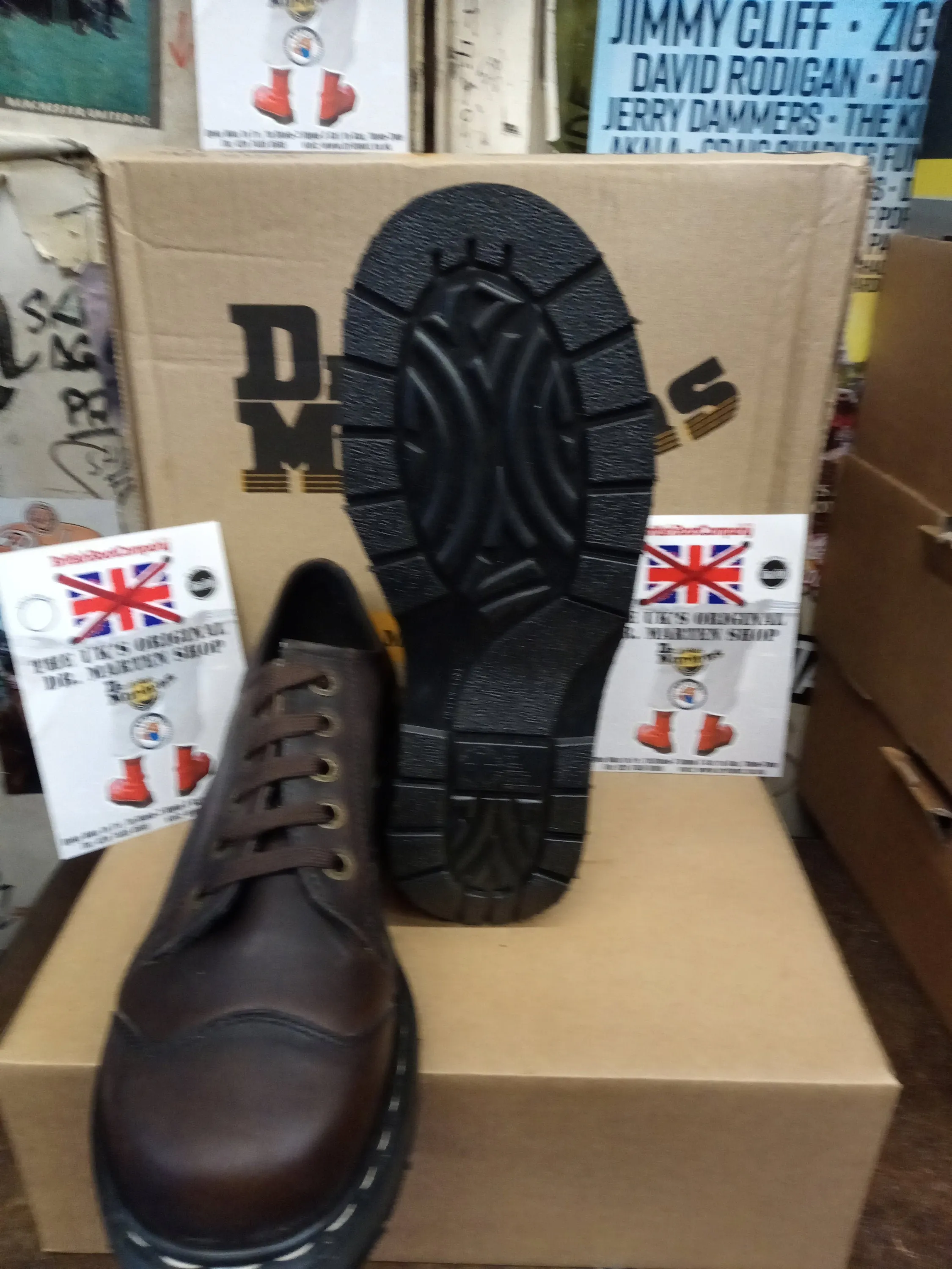 Dr Martens Brown platform shoe, Size 9 UK, 8651z , Made in England