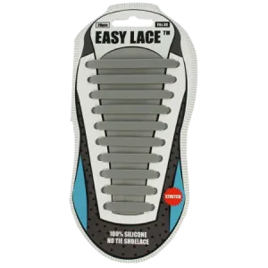 Easy Lace No Tie Shoelace Silicone Laces - Gray