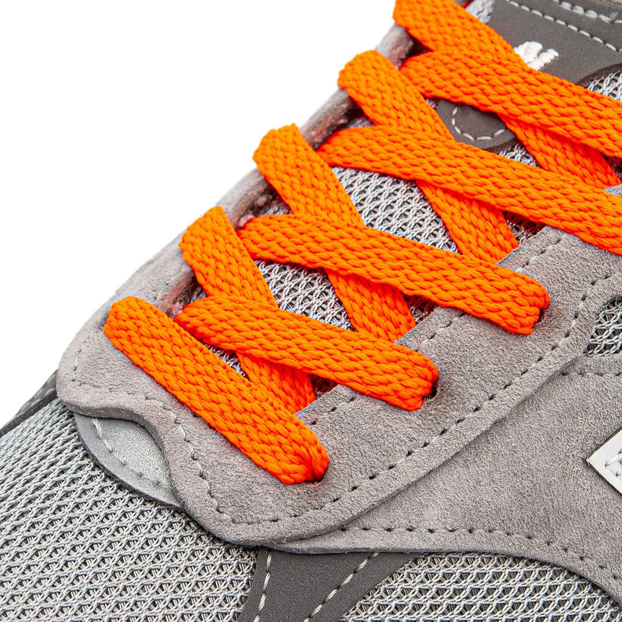Flaming Orange Flat Shoe Laces