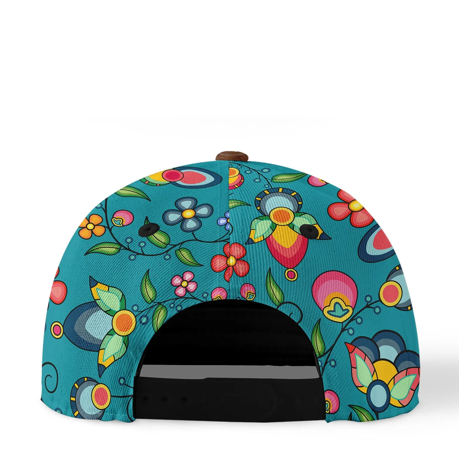 Floral Bounty Teal Snapback Hat