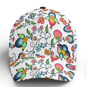 Floral Bounty White Snapback Hat