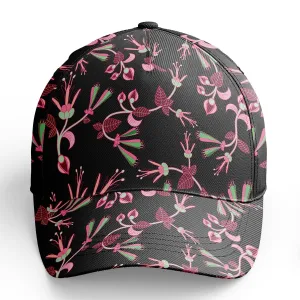 Floral Green Black Snapback Hat