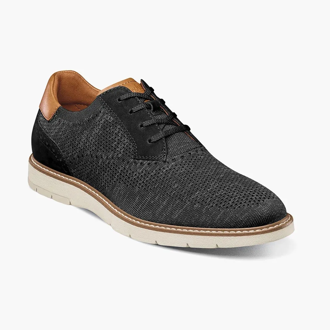 Florsheim Mens Vibe Black Knit Lace Up Oxford Dress Shoes