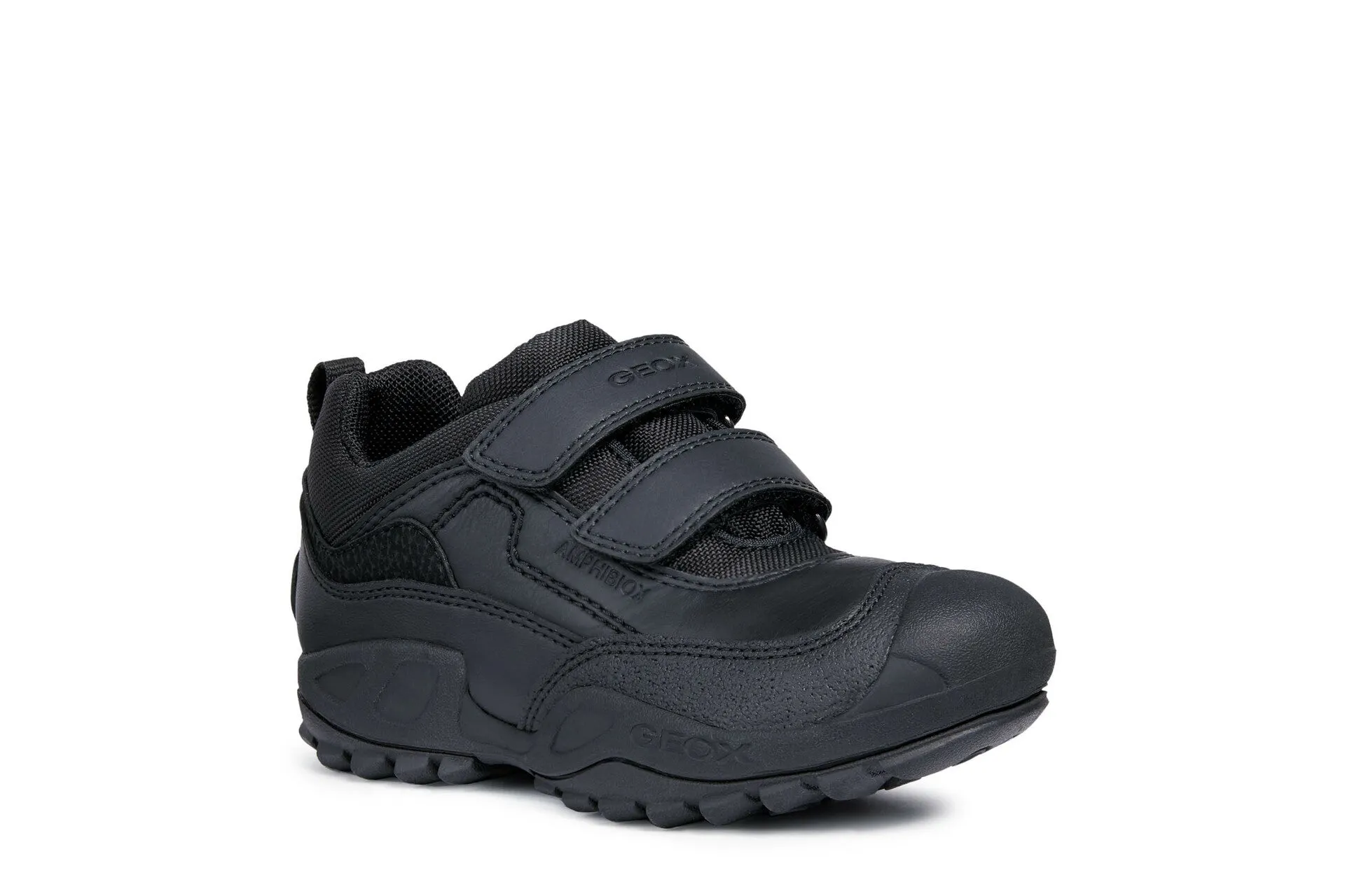 Geox School Shoes | Savage Tex/waterproof | Black Leather