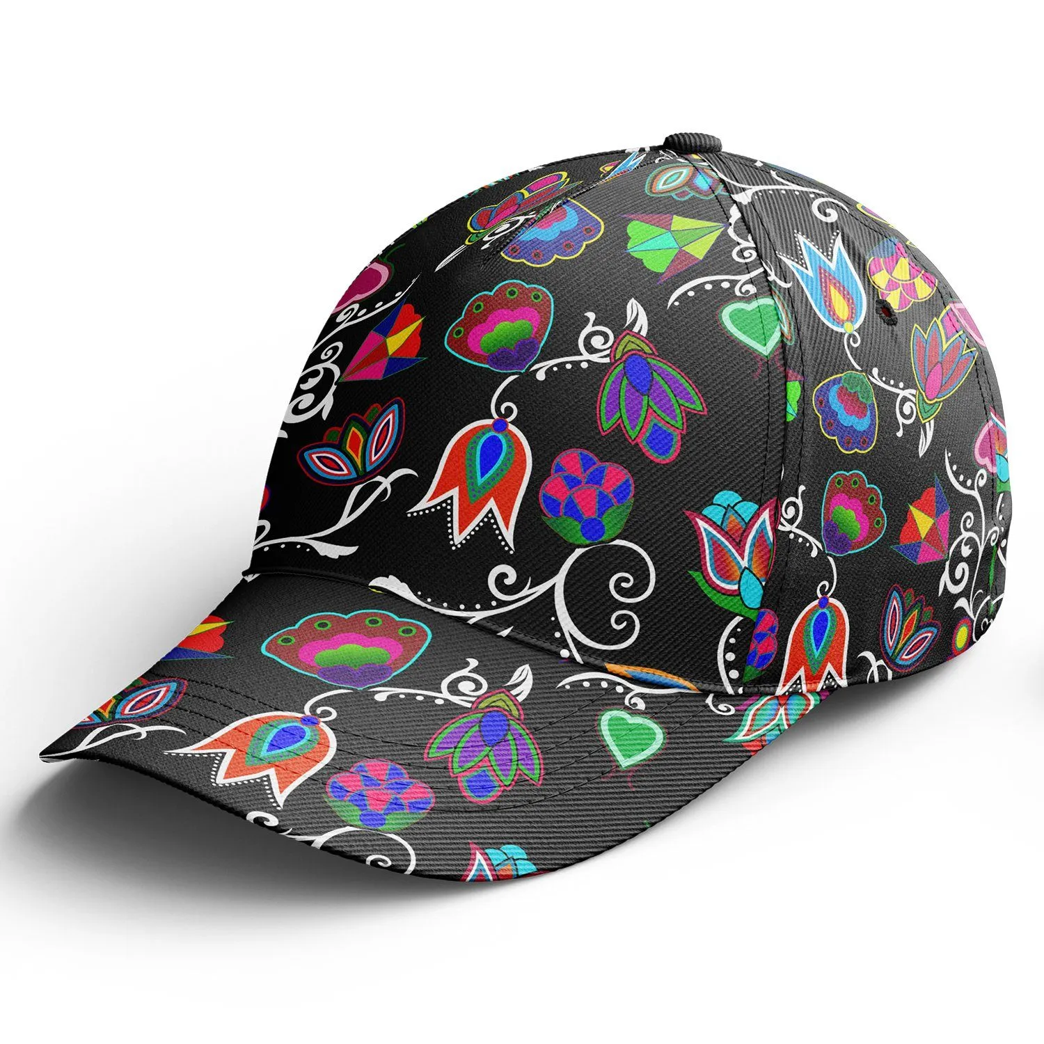 Indigenous Paisley Black Snapback Hat