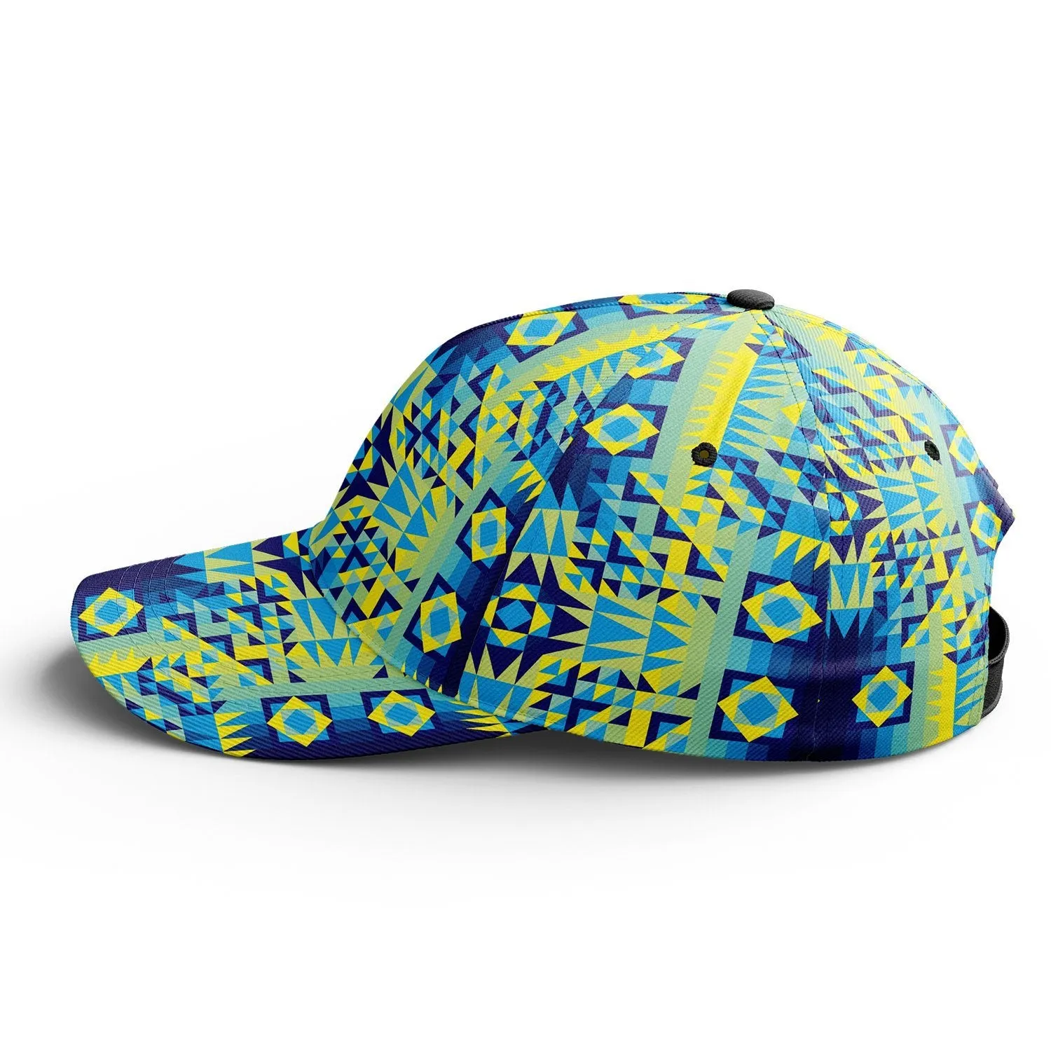 Kaleidoscope Jaune Bleu Snapback Hat