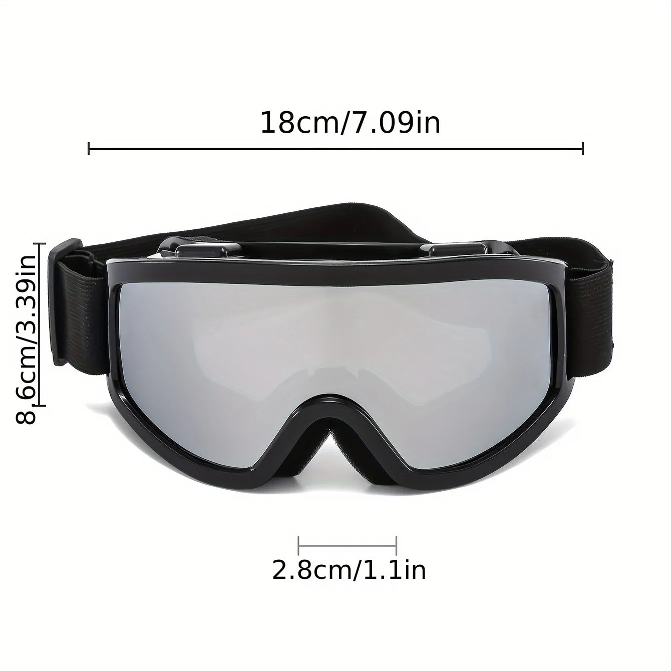 Large Frame Anti-Fog Windproof Mountaineering Ski Goggles for Outdoor Sports