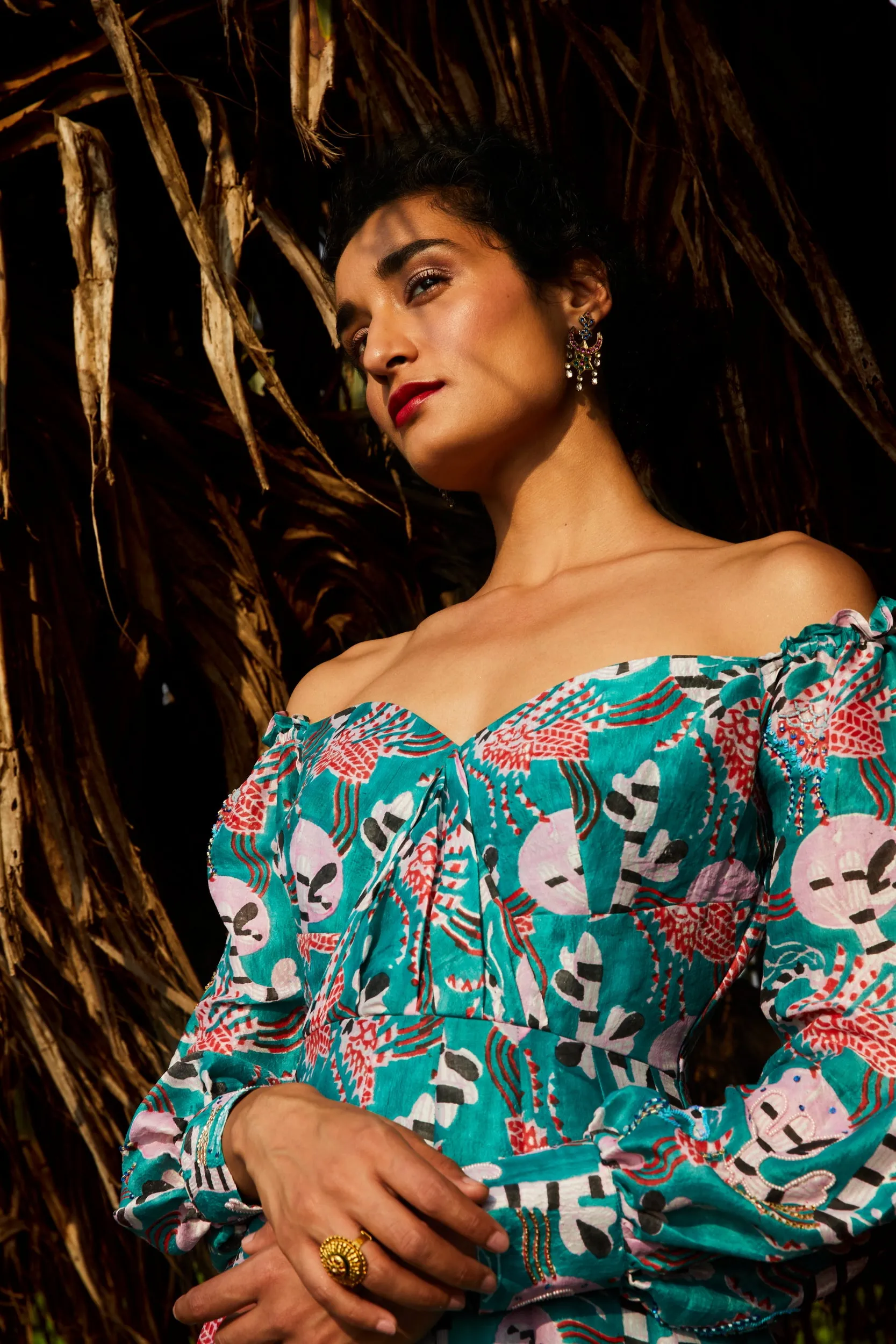 Madhubani silk dress