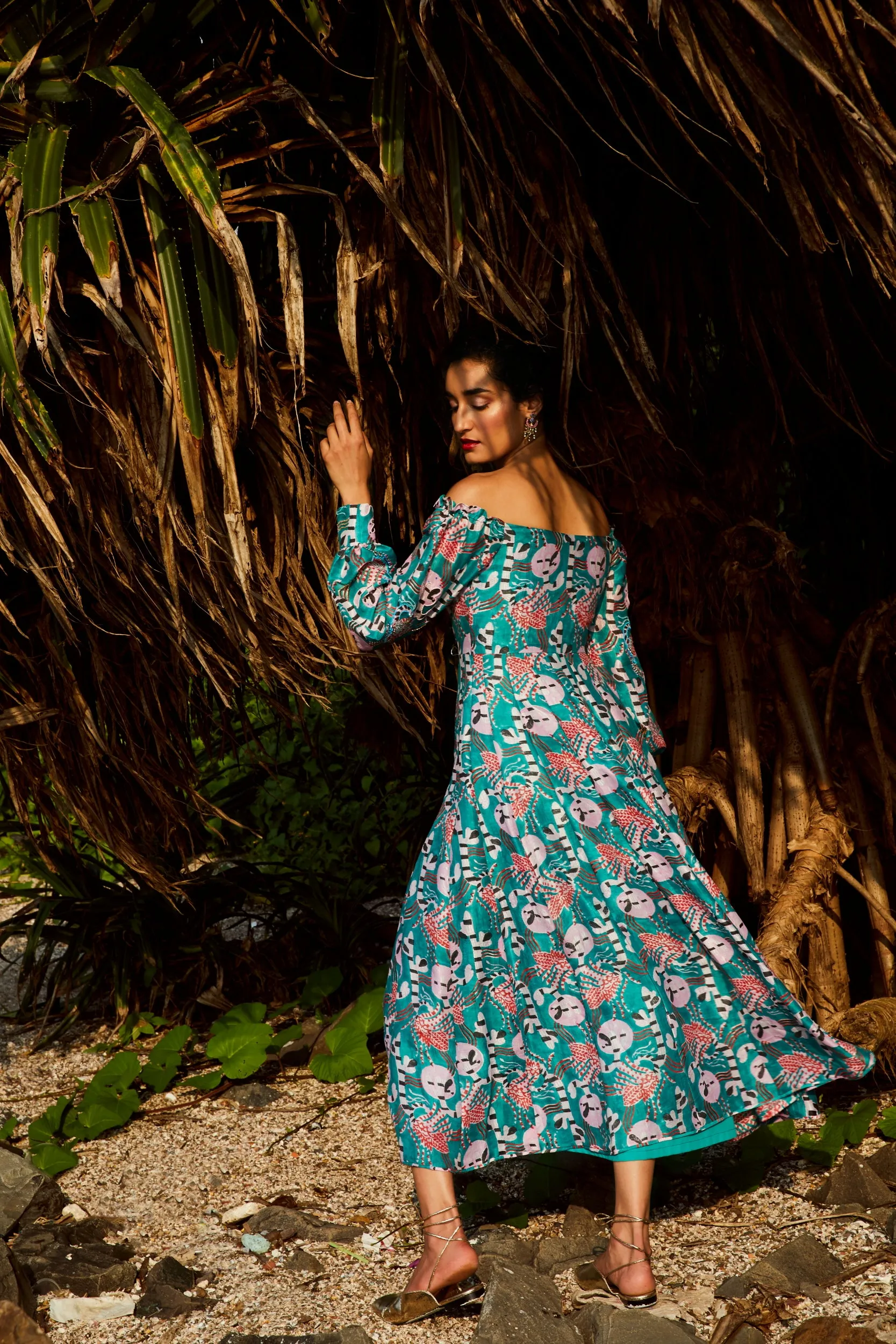 Madhubani silk dress
