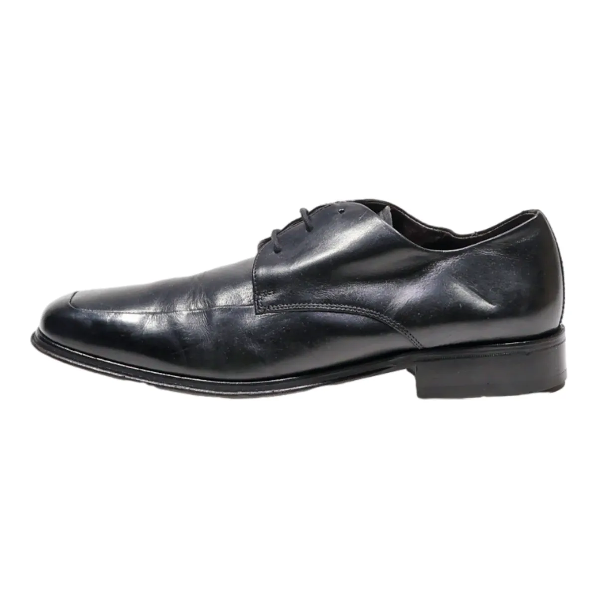 MARKS AND SPENCERS Derby Shoes Black Leather Mens UK 7