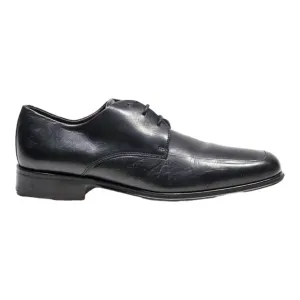 MARKS AND SPENCERS Derby Shoes Black Leather Mens UK 7