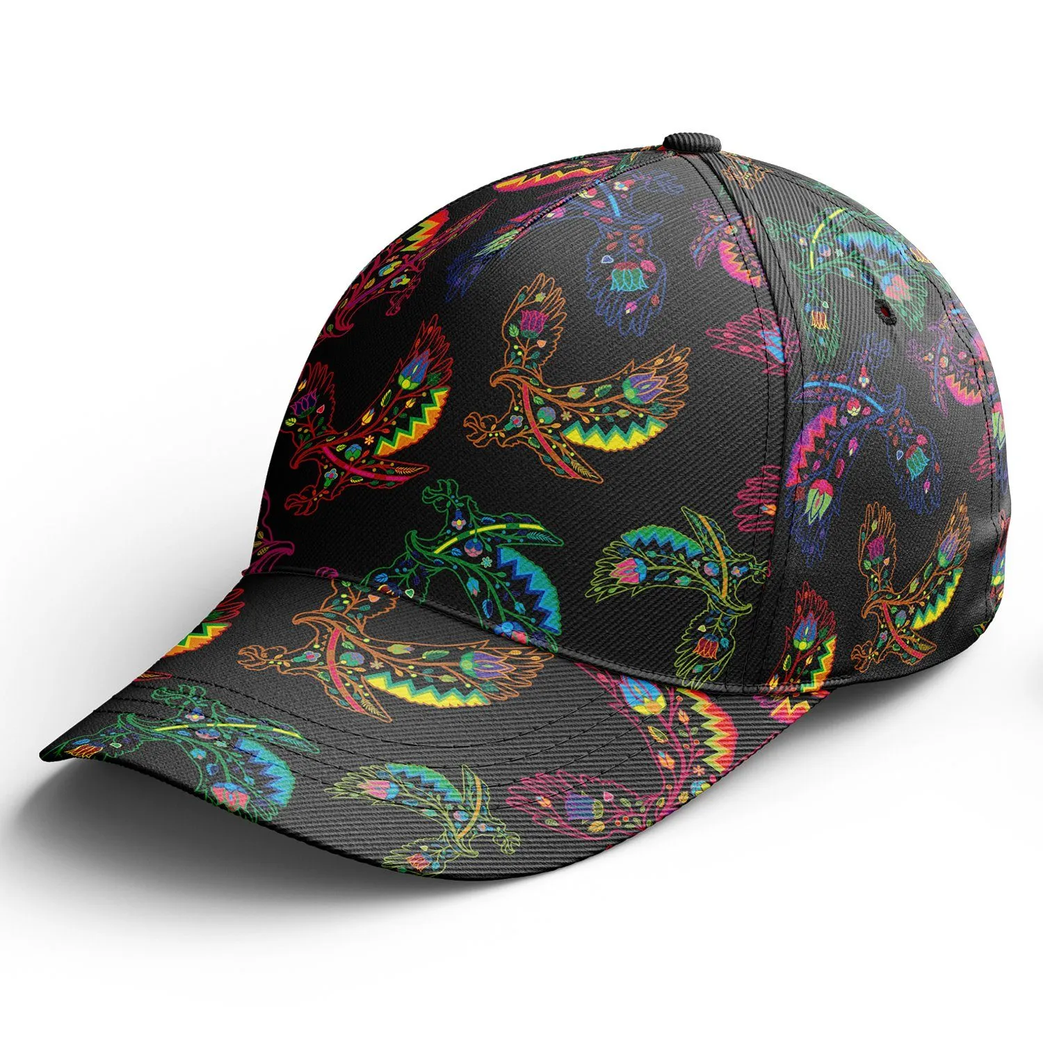 Neon Floral Eagles Snapback Hat