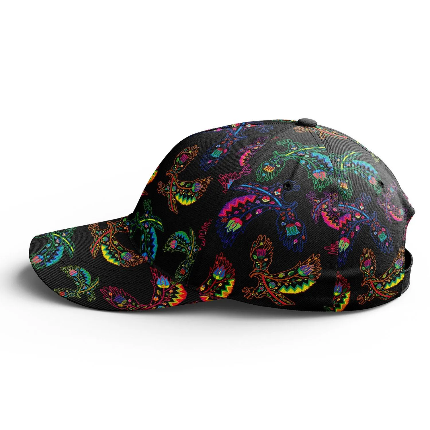 Neon Floral Eagles Snapback Hat