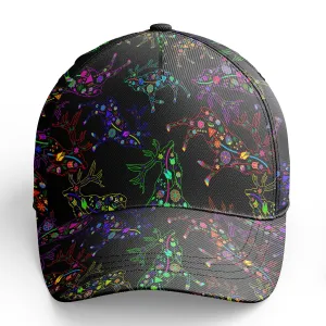 Neon Floral Elks Snapback Hat