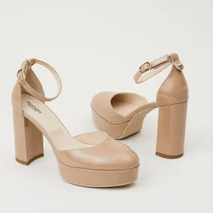 NeroGiardini Nude Patent Leather Platforms