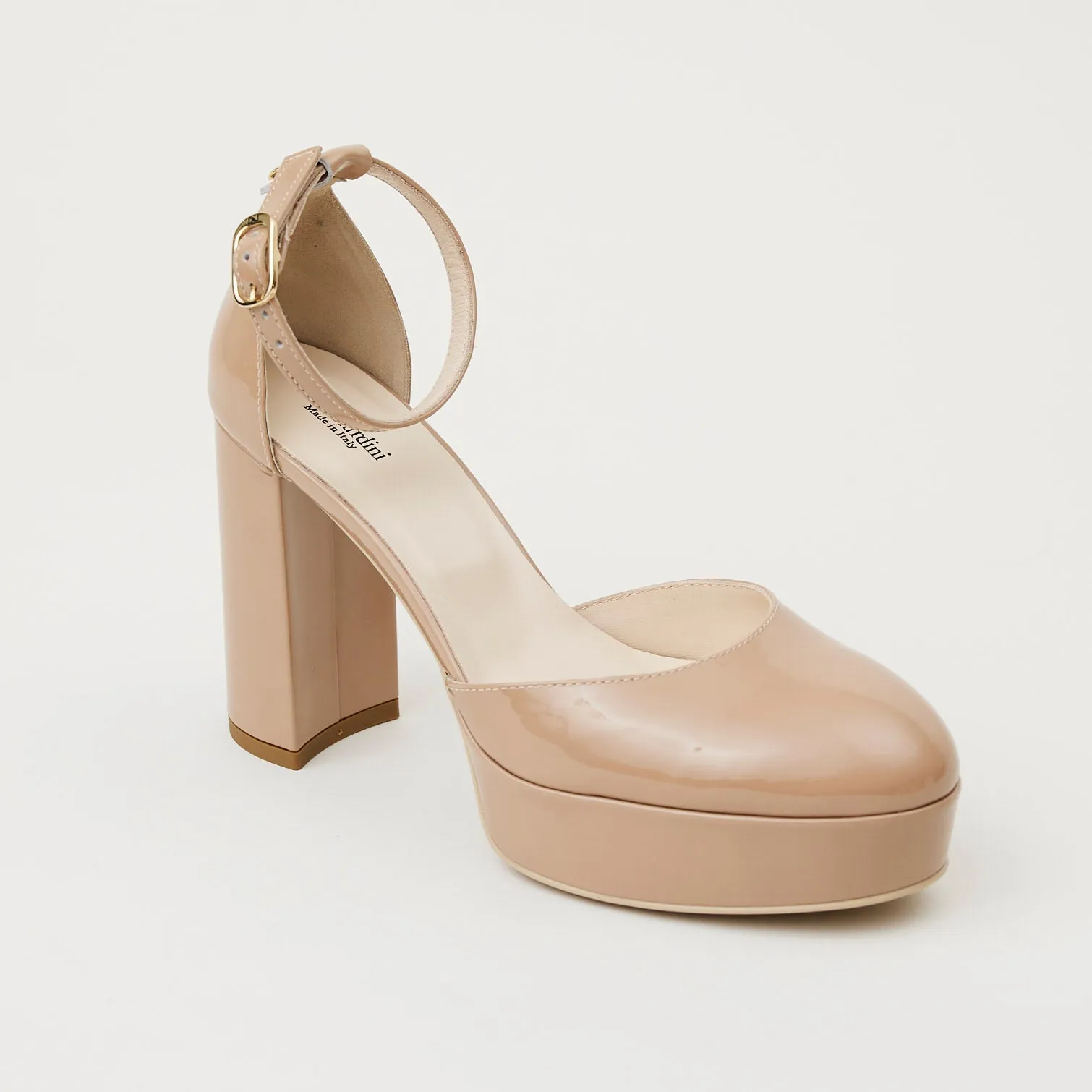 NeroGiardini Nude Patent Leather Platforms