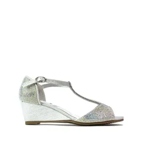 Open Toe Princess Sandal Silver