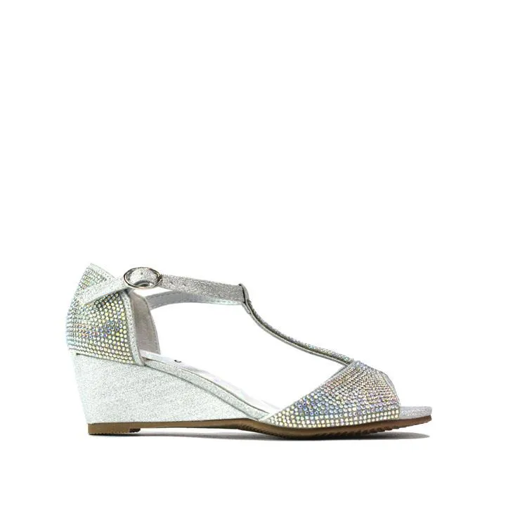 Open Toe Princess Sandal Silver