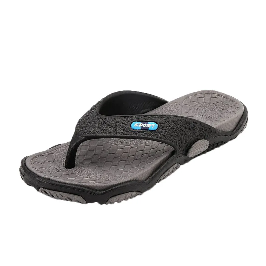 Open Toe Slippers Fashion Beach  Massage Bathroom Flip Flops Tongs Homme