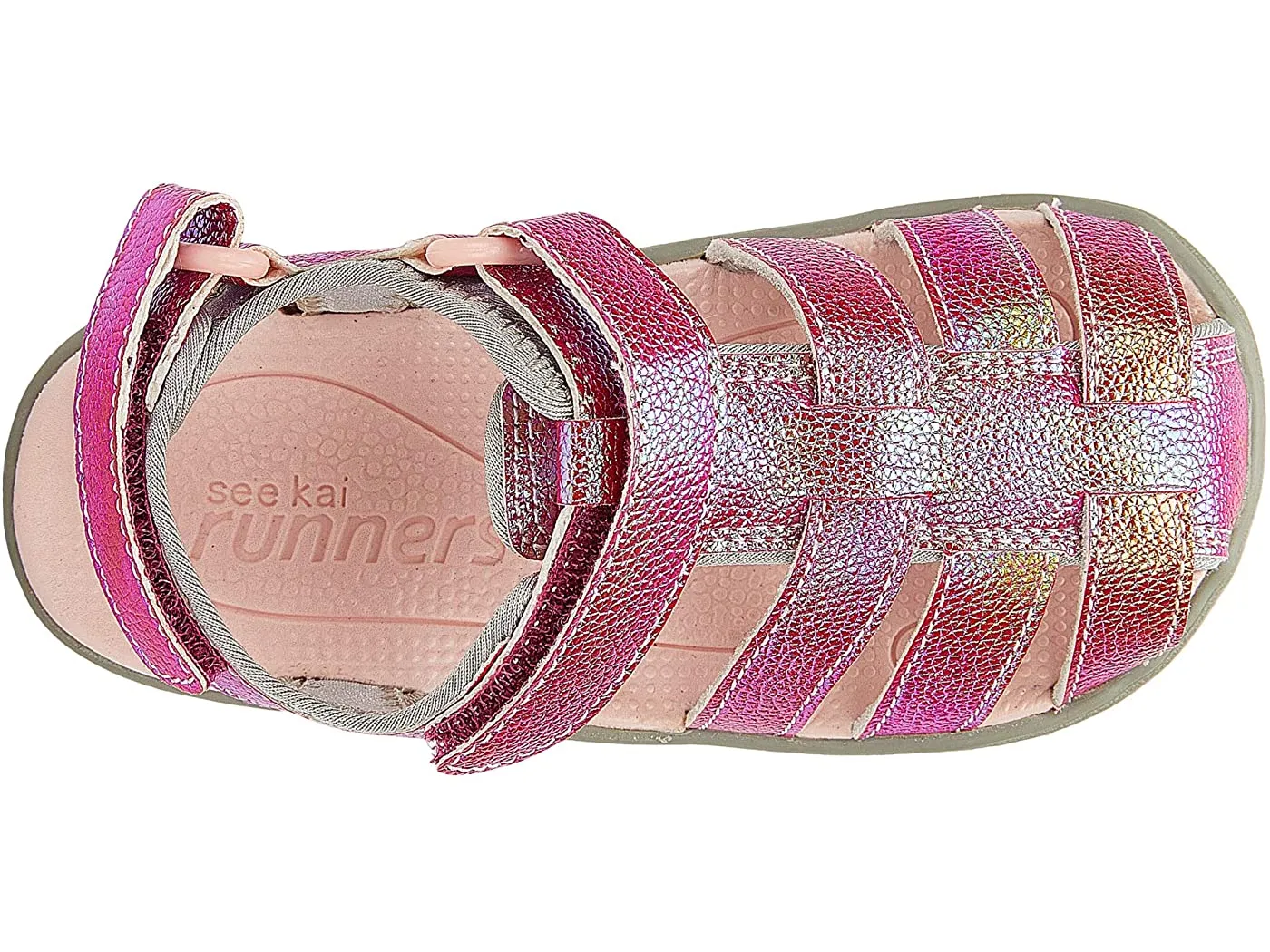 Paley II Hot Pink Shimmer Sandal by See Kai Run