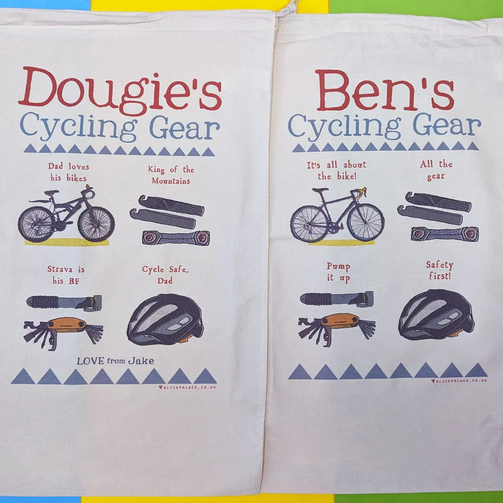 Personalised Cycling Story Sack