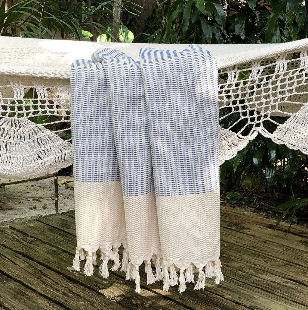 Plush Wavy Turkish Towel - OEKOTEX, Handmade, Fairtrade, Eco-friendly
