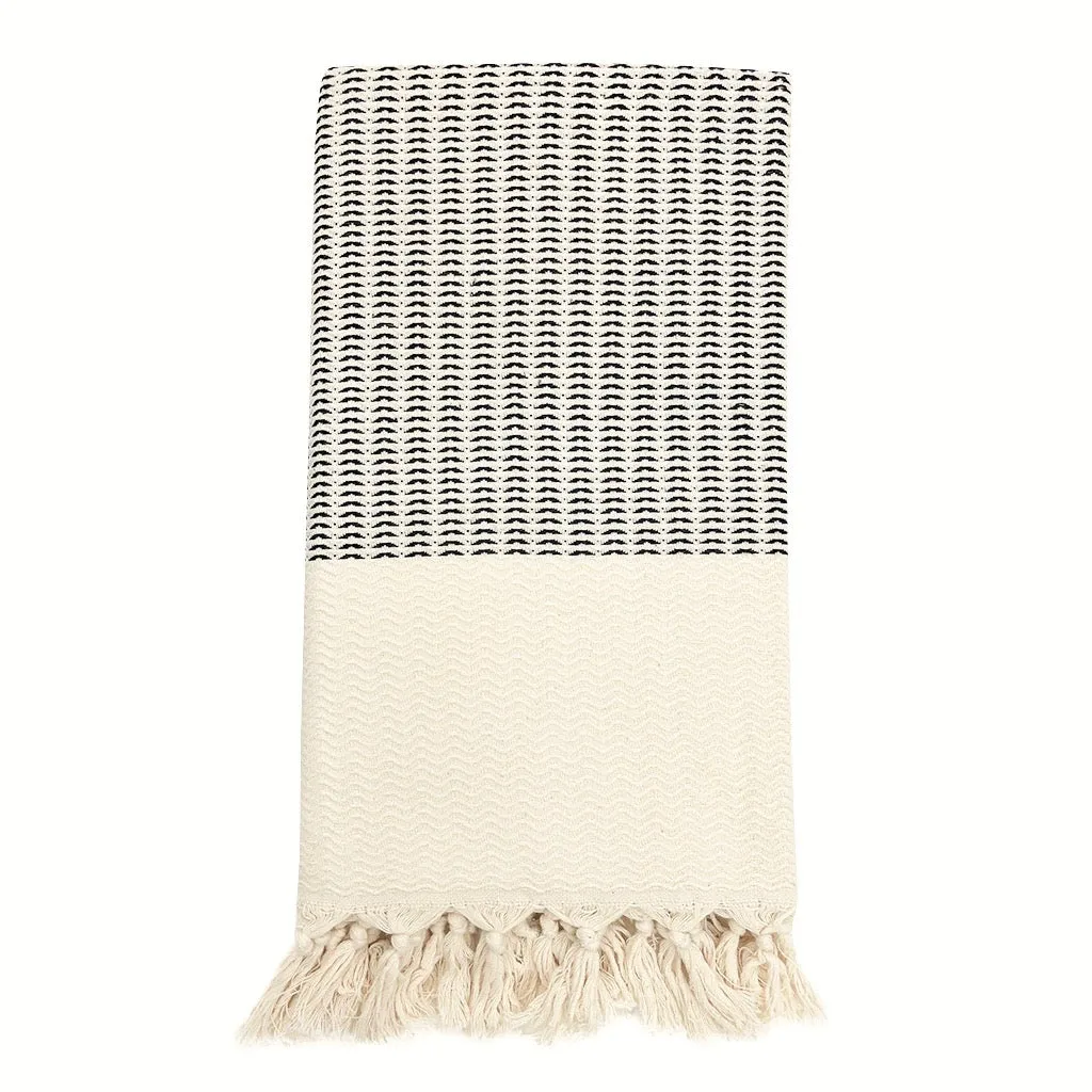 Plush Wavy Turkish Towel - OEKOTEX, Handmade, Fairtrade, Eco-friendly