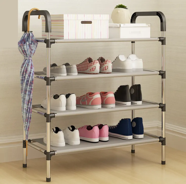 Portable Storage Shoe Rack Shoe Holder 4 Tiers