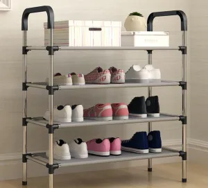 Portable Storage Shoe Rack Shoe Holder 4 Tiers